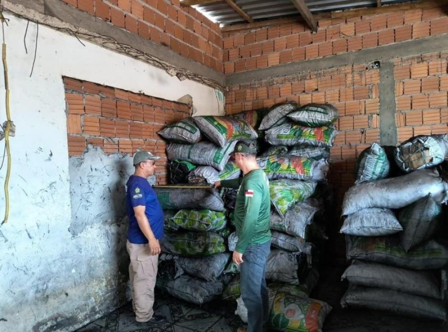 Ipaam apreende 524 sacas de carvão irregular em Itacoatiara